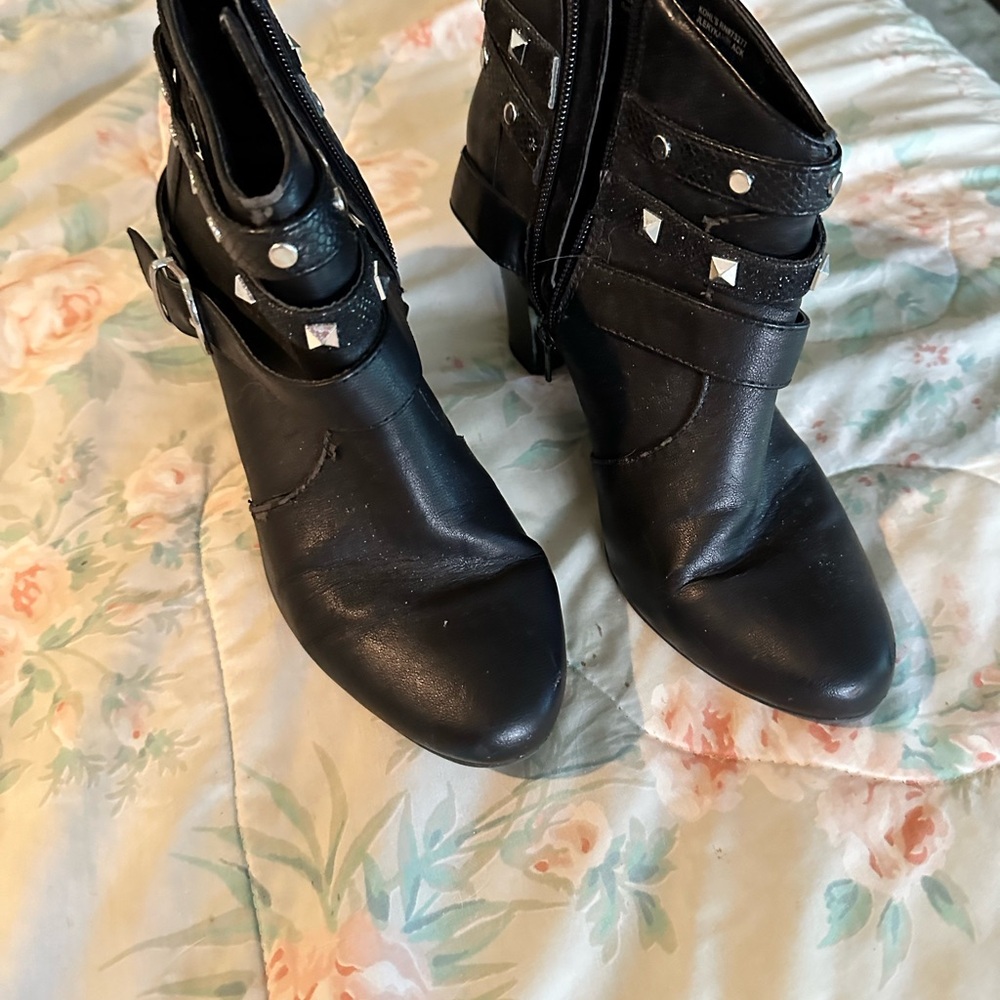 Studded Black Ankle Boots